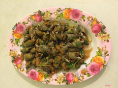 Ốc cà na xào tỏi 49k