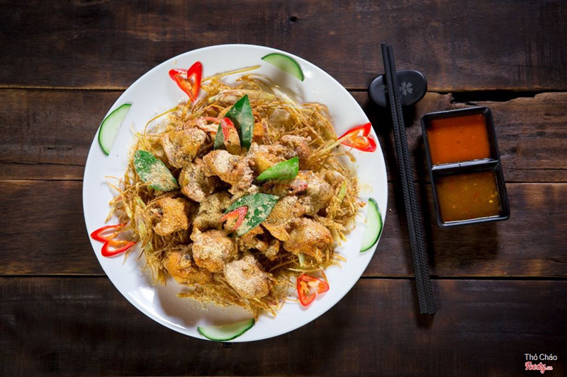 sụn gà rang muối