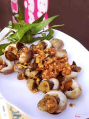 Ốc mỡ xào tỏi