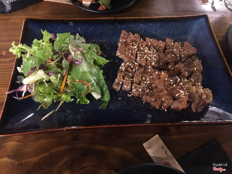 Ba chỉ bò nướng tái