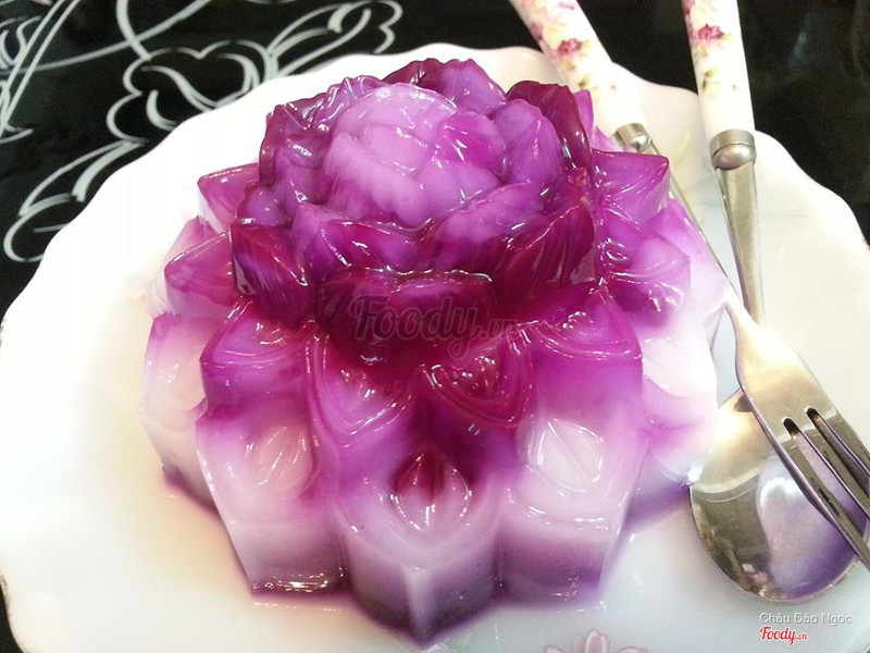 Rau câu flan lá cẩm