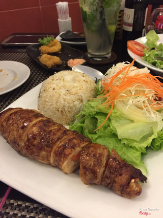 cơm chiên gà 