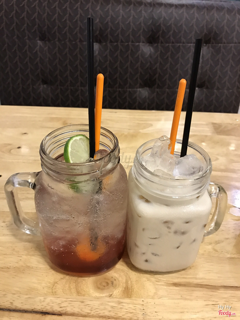 Soda việt quất & trà sữa vani