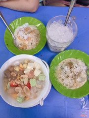 Bánh flan phô mai - chè thập cẩm - chè khúc bạch - bánh flan trà xanh