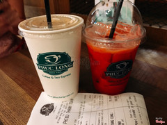 Trà đào sữa, nước dâu ép