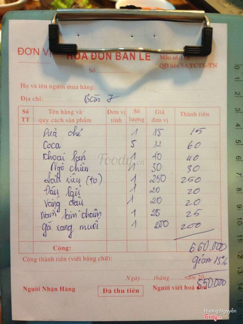 Thanh toán 5 ng mỗi ng hết 110k 