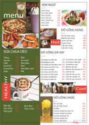 Menu đồ ăn