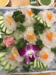 Cá bơn hàn quốc sashimi