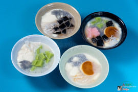 Sương sáo, flan tràn trề màu sắc