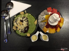 bingsu trà xanh - bingsu trái cây