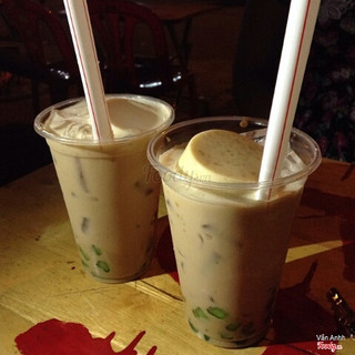 Trà sữa bánh flan