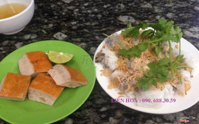 Banh cuon nong/ chr quế/ chả lụa/ rau
