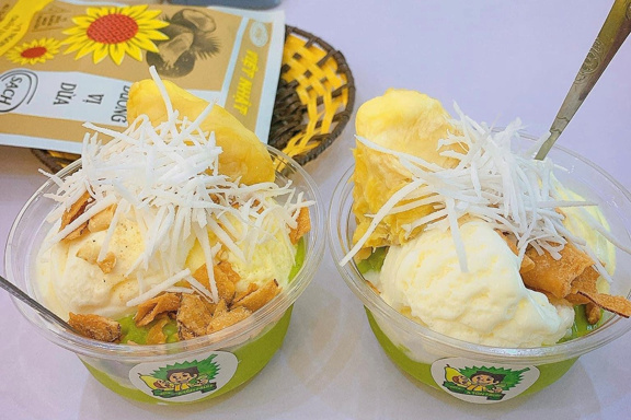 A Tốn Fruit - Kem Bơ Sầu Riêng Nguyên Múi - Ao Sen