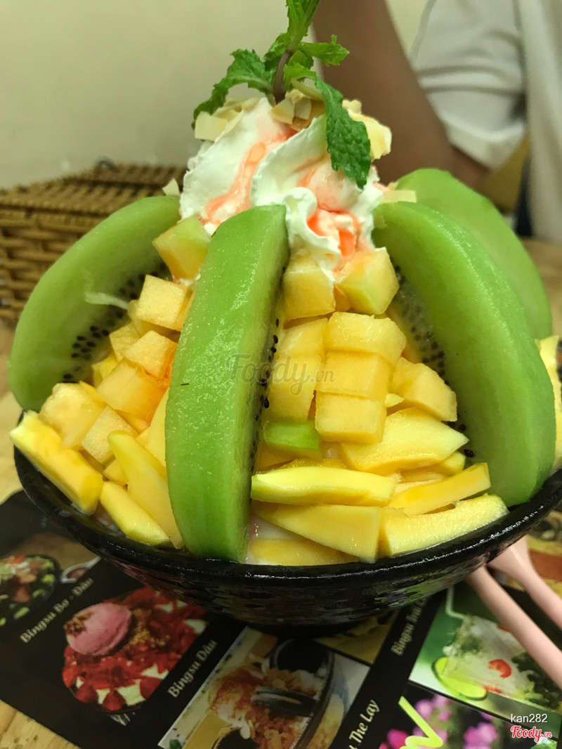 Kiwi - Dưa Lưới Bingsu - Sốt dâu sữa