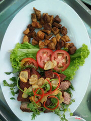 Bít tết mỡ bò chiên