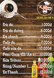 Menu đồ uống