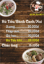 Menu Món ăn