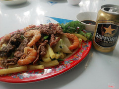 Nui xào #SapporoPremiumBeer