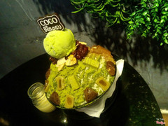 Bingsu trà xanh mix socola