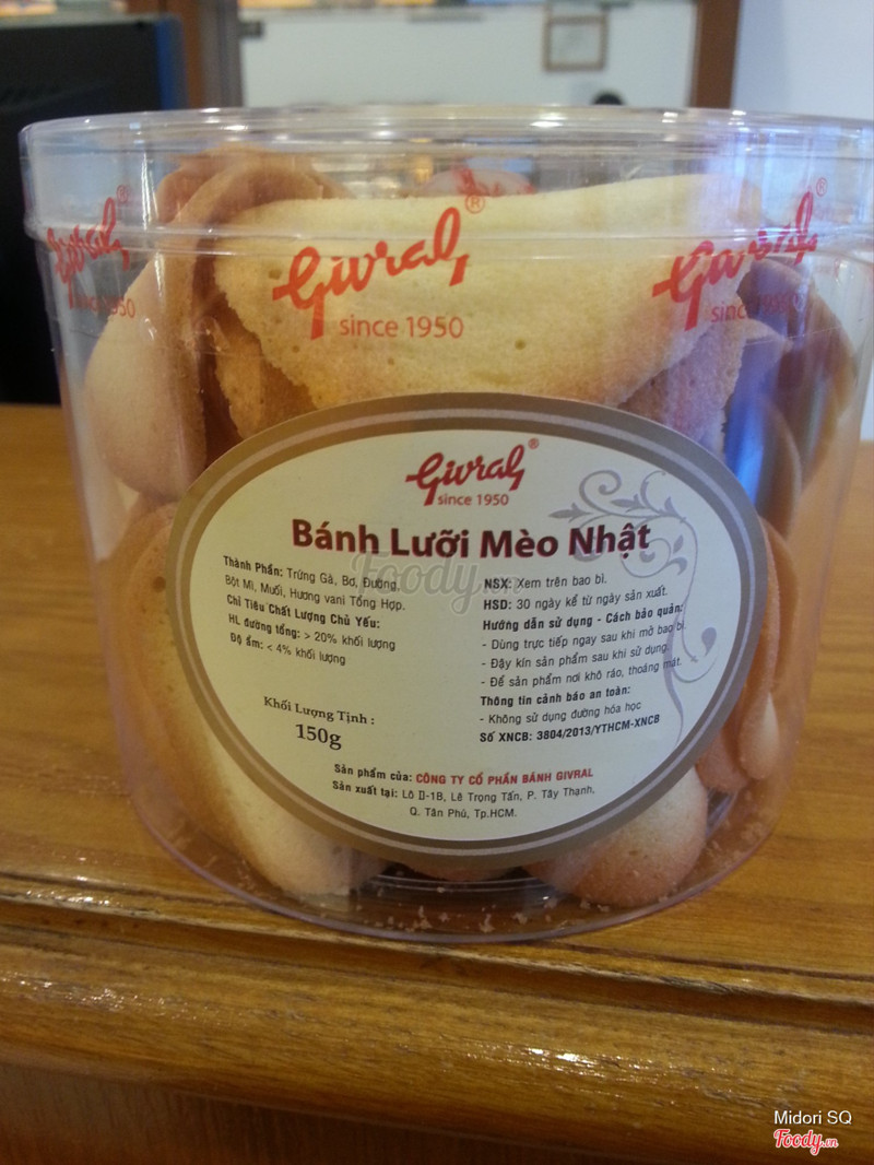 Bánh lưỡi mèo Nhật