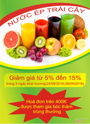 Nước ép trái cây, Soda, Sinh tố các loại