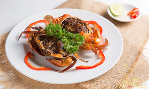 Cua cốm ( hai da ) nướng mọi