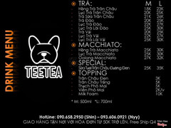 Menu mới của quán 
