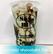 ##Sữa tươi chocomint##Vừa the the vừa ngọt lịm socola ăn kèm trân châu dai dẻo