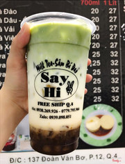 #sữa tươi matcha trân châu đường đen#