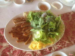 Nem Nuong Cuon Banh trang (Do-it-Yourself "DIY" Rice Paper Rolls with Grilled Pork and fresh veggies) 