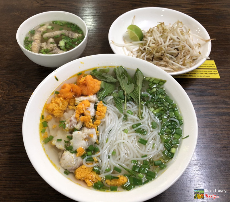 Bún cá Kiên Giang, thêm chén trứng