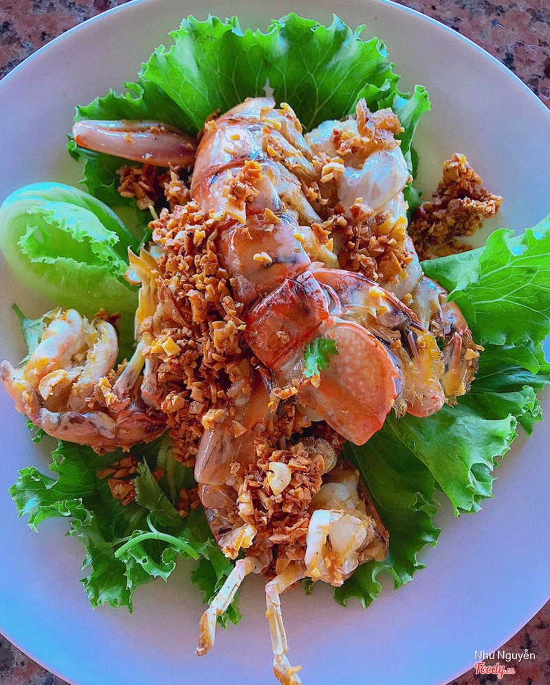 tôm tích cháy tỏi thịt quá nhiều thịt