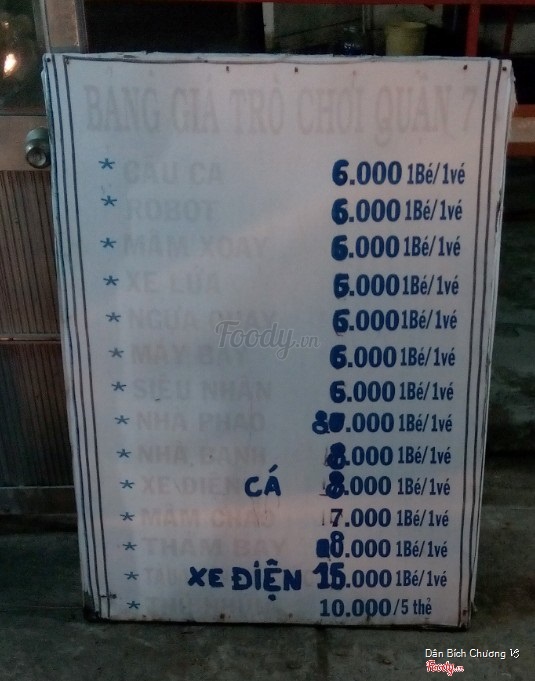 Bảng giá trò chơi