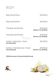 menu tieng anh