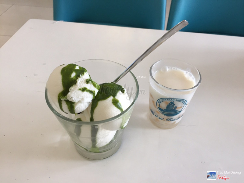 Sữa chua Matcha + Trân châu 