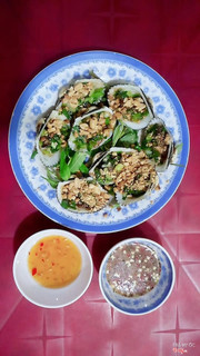 sò lông nướng mỡ hành