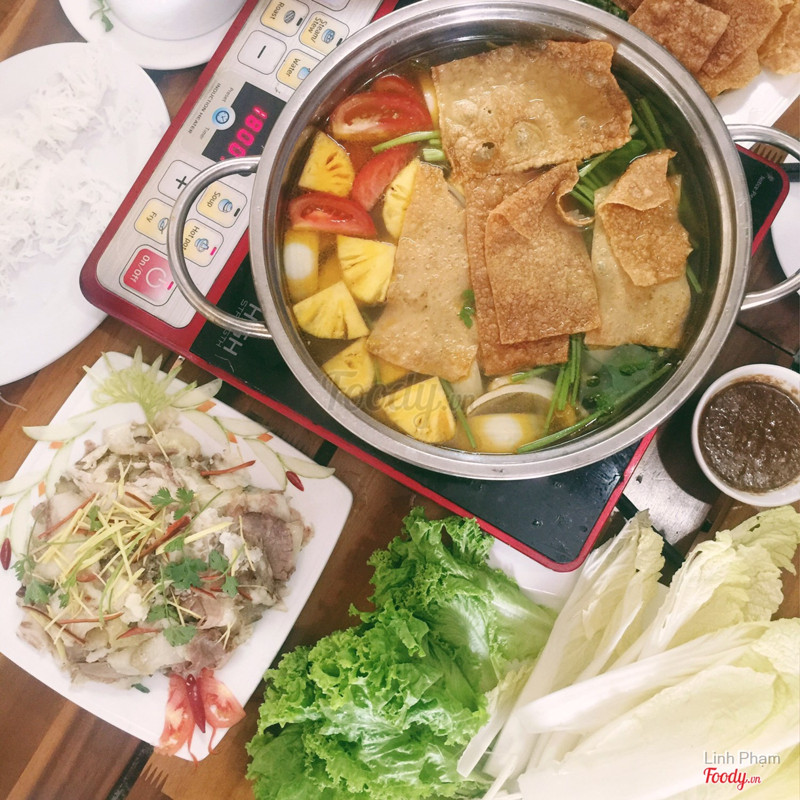 lẩu bò nhúng dấm