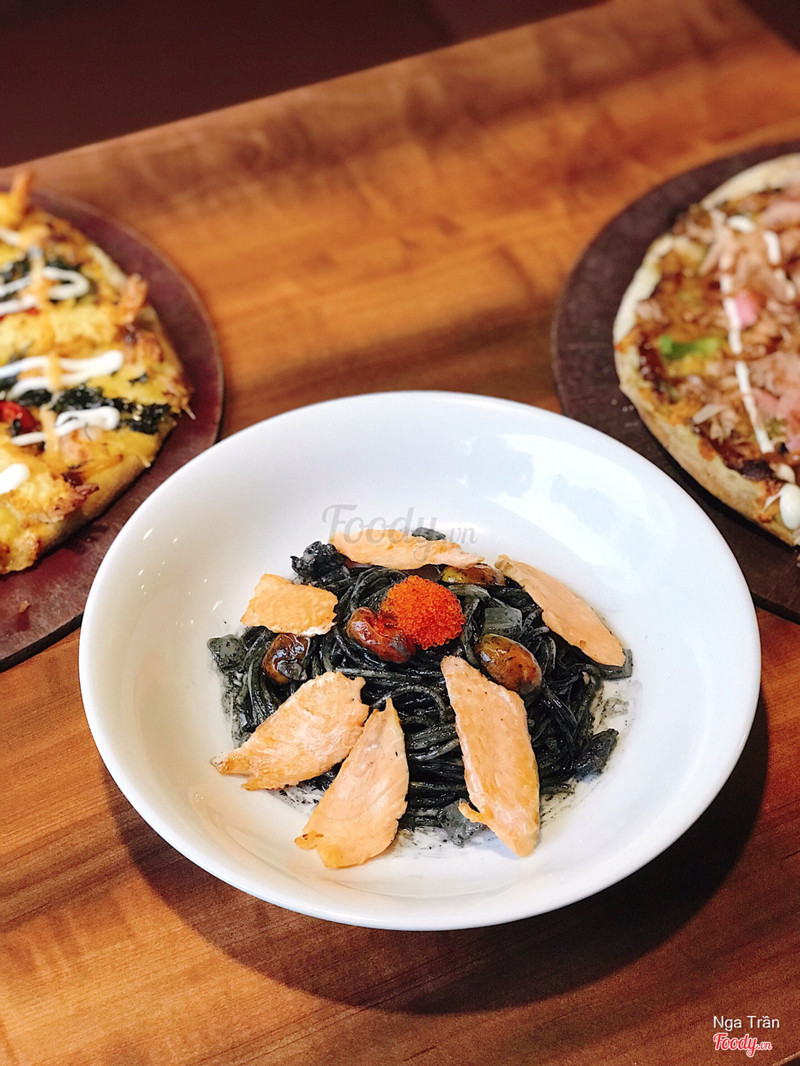 Mì Ý than tre cá hồi 