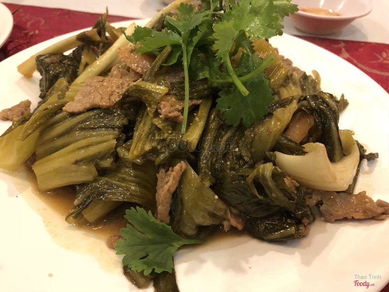 Cải chua xào bò