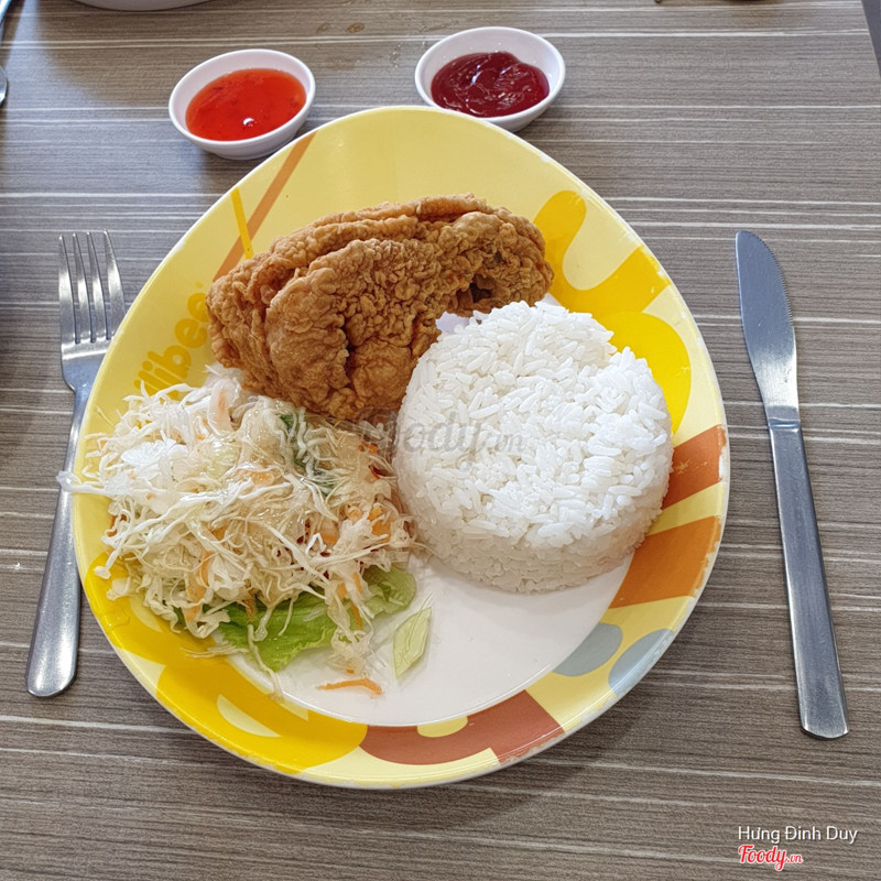 Gà giòn vui vẻ.