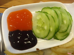 cucumber + chili sauce + hoisin sauce