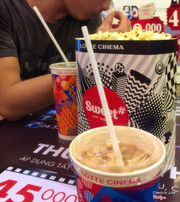 Salty-Sweet Popcorn w/ Coke & Peach Milk Tea