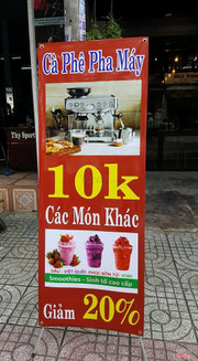 giảm giá cafe còn 10k và các món khác giảm tới 20%