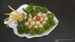 Cá viên + Chả cốm xanh