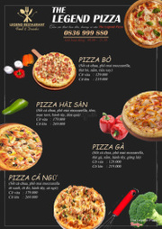 Menu The Legend Pizza