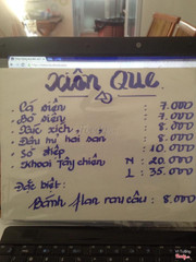 Menu đồ chiên