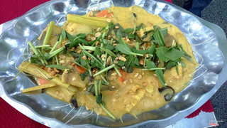 cá sấu xào lăn 75k