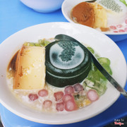 caramen rau câu trà xanh trân châu