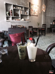 Trà sữa matcha và chanh tuyết