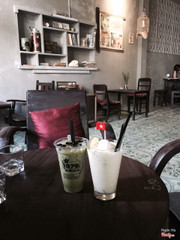 Trà sữa matcha và chanh tuyết